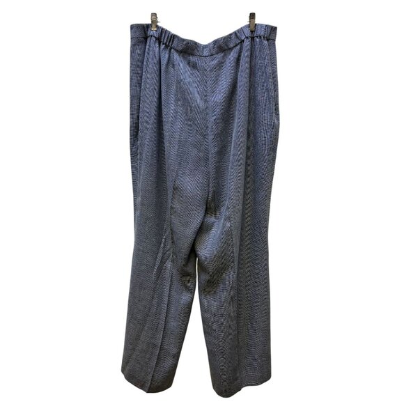 NWT Lafayette 148 New York Blue Wool-Linen Blend Pants 18W - Picture 2 of 5